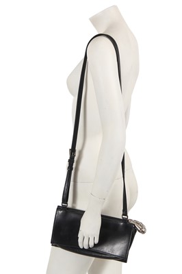 Lot 245 - An Alexander McQueen black leather shoulder bag, circa 2010