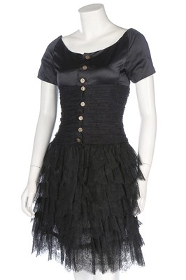 Lot 175 - A Chanel black lace cocktail dress, 1990s,...