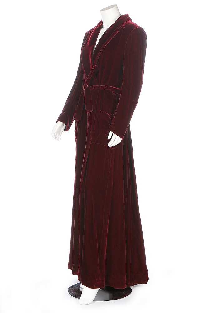 Lot 228 - A Givenchy claret-coloured velvet evening