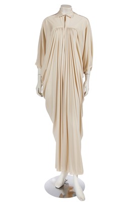 Lot 623 - A Yuki for Rembrandt cream jersey evening gown, circa 1980