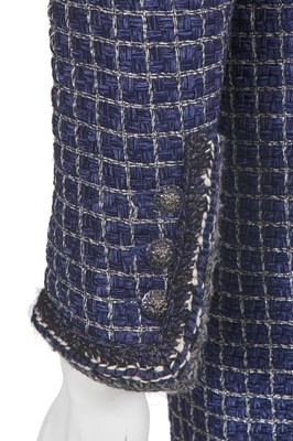 Lot 1 - A fine Chanel by Karl Lagerfeld fantasy tweed checked coat, 'Paris Cosmopolite' collection, Metiers d'Art, Pre-Fall 2017