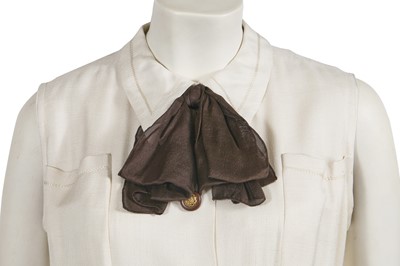 Lot 241 - A Chanel haute couture by Gaston Bertrelot silk dress, circa 1972