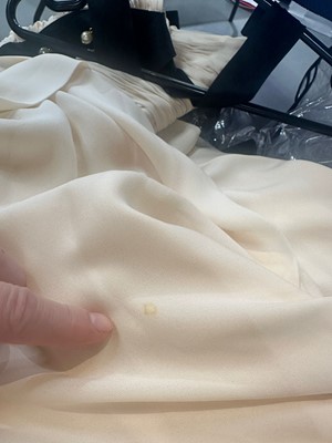 Lot 234 - A Chanel by Karl Lagerfeld cream silk chiffon dress, circa 1991