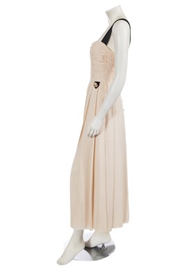 Lot 234 - A Chanel by Karl Lagerfeld cream silk chiffon dress, circa 1991
