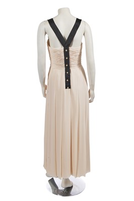Lot 234 - A Chanel by Karl Lagerfeld cream silk chiffon dress, circa 1991