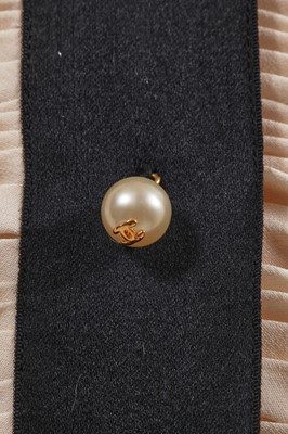 Lot 234 - A Chanel by Karl Lagerfeld cream silk chiffon dress, circa 1991