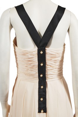 Lot 234 - A Chanel by Karl Lagerfeld cream silk chiffon dress, circa 1991
