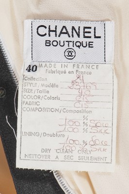 Lot 234 - A Chanel by Karl Lagerfeld cream silk chiffon dress, circa 1991