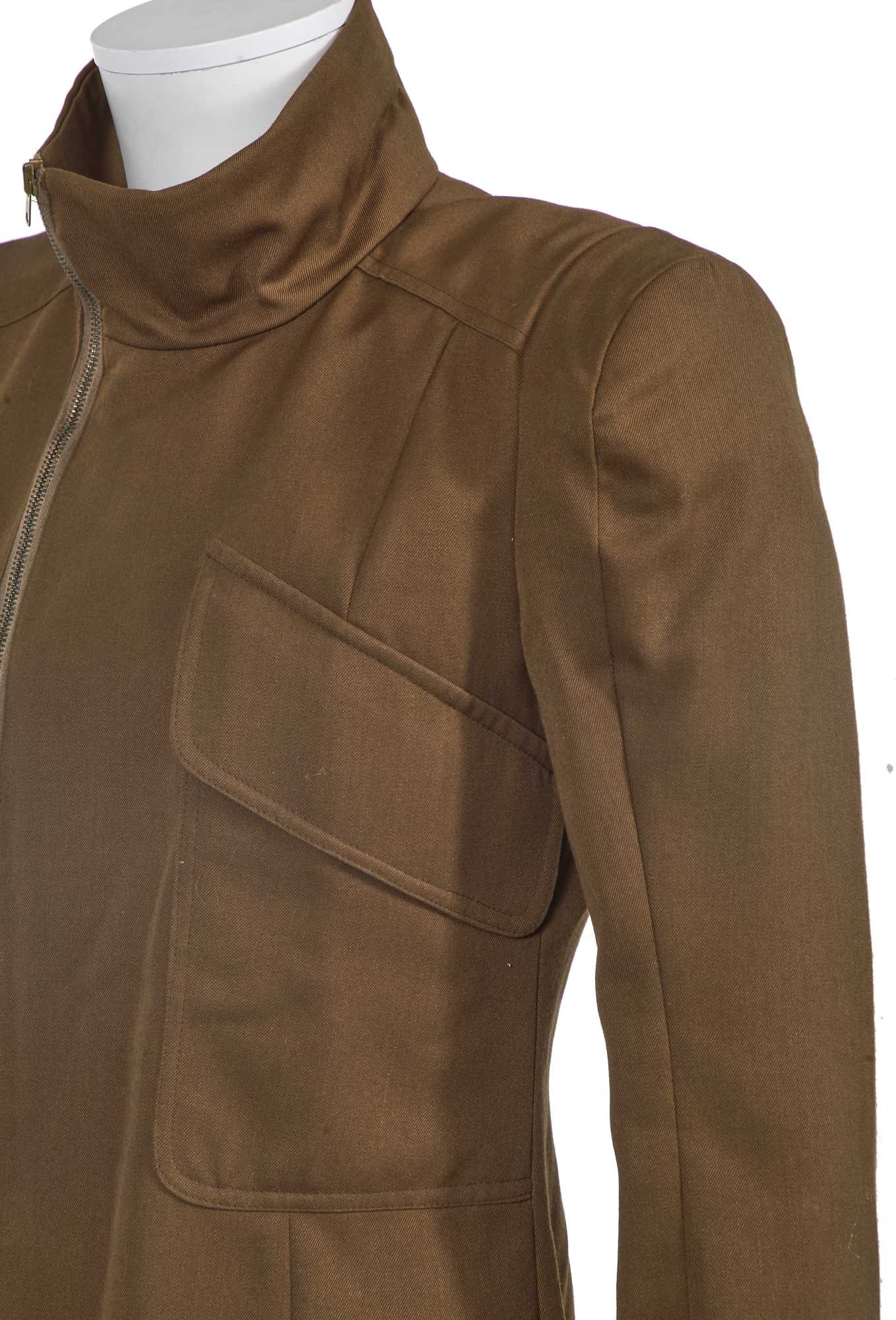 Lot 157 - A Biba men's futuristic brown wool suit, circa 1974