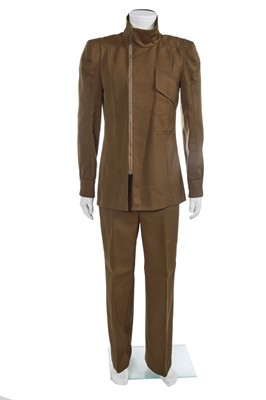 Lot 157 - A Biba men's futuristic brown wool suit, circa 1974
