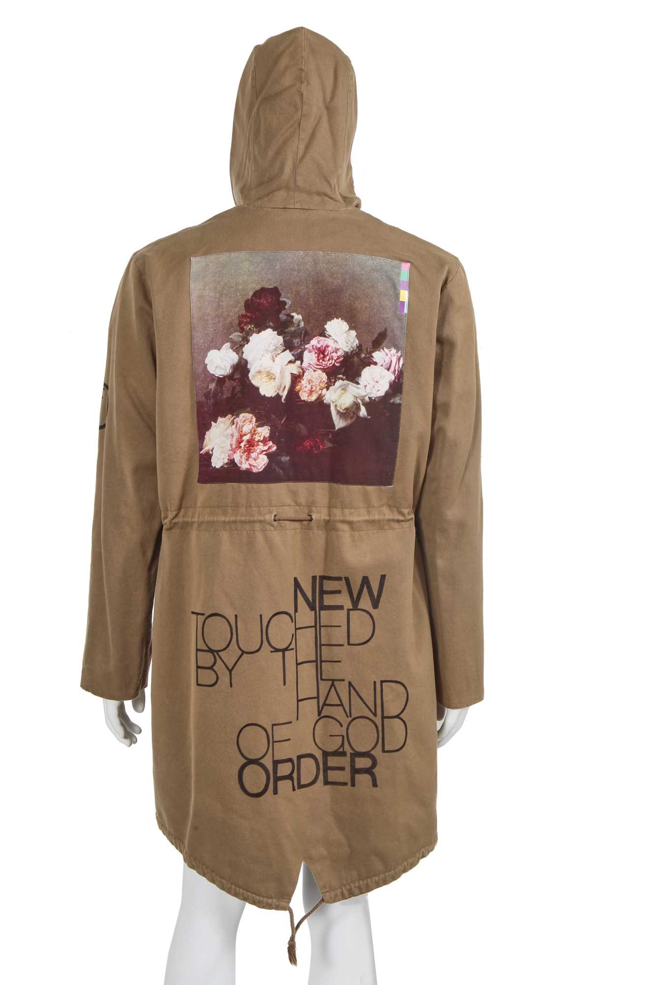 Lot 18 - A rare Raf Simons men's hand-painted beige cotton drill parka, 'Closer' collection, Autumn-Winter 2003-04