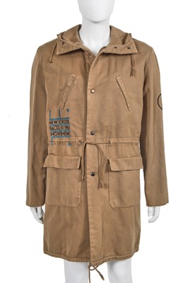 Lot 18 - A rare Raf Simons men's hand-painted beige cotton drill parka, 'Closer' collection, Autumn-Winter 2003-04