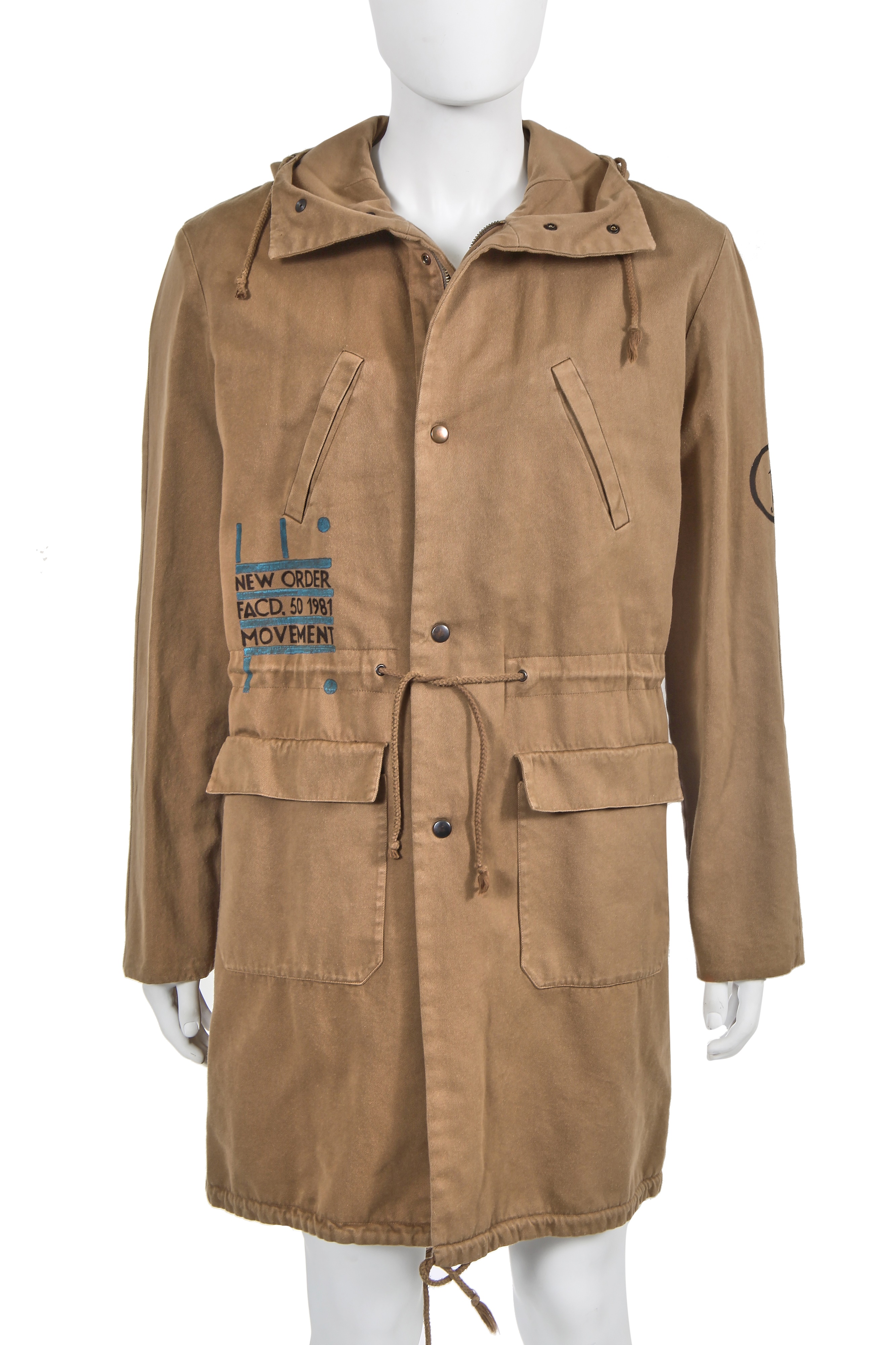 RAF SIMONS 2022ss カバーオール Lot 18 - A rare Raf Simons men's hand-painted beige