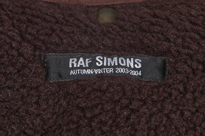 Lot 18 - A rare Raf Simons men's hand-painted beige cotton drill parka, 'Closer' collection, Autumn-Winter 2003-04