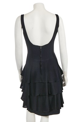 Lot 702 - A Mary Quant black moss crêpe dress, circa 1960