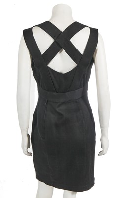 Lot 547 - A Thierry Mugler black cotton dress, early 1990s