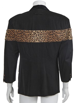 Lot 99 - A Jean Paul Gaultier men's black wool and faux-fur blazer, ‘Les Rock Stars’ collection, Autumn-Winter 1987-88