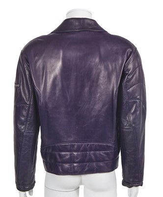 Lot 152 - A Claude Montana men's purple calfskin jacket, 1980s