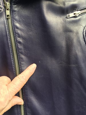 Lot 152 - A Claude Montana men's purple calfskin jacket, 1980s