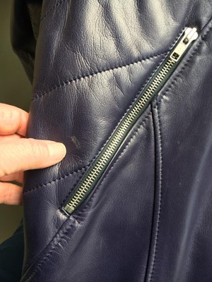 Lot 152 - A Claude Montana men's purple calfskin jacket, 1980s