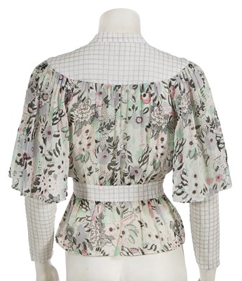 Lot 648 - An Ossie Clark/Celia Birtwell for Radley 'Pretty Woman' printed muslin blouse, 1970s