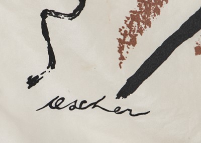 Lot 270 - An Ascher printed silk 'Visage' art square designed by Jean Cocteau, 1947