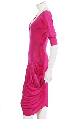 Lot 320 - An Alexander McQueen pink silk jersey dress, circa 2010