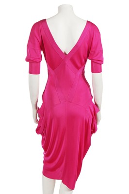 Lot 320 - An Alexander McQueen pink silk jersey dress, circa 2010