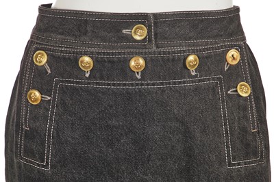 Lot 231 - A Chanel by Karl Lagerfeld black denim mini skirt, circa 1995