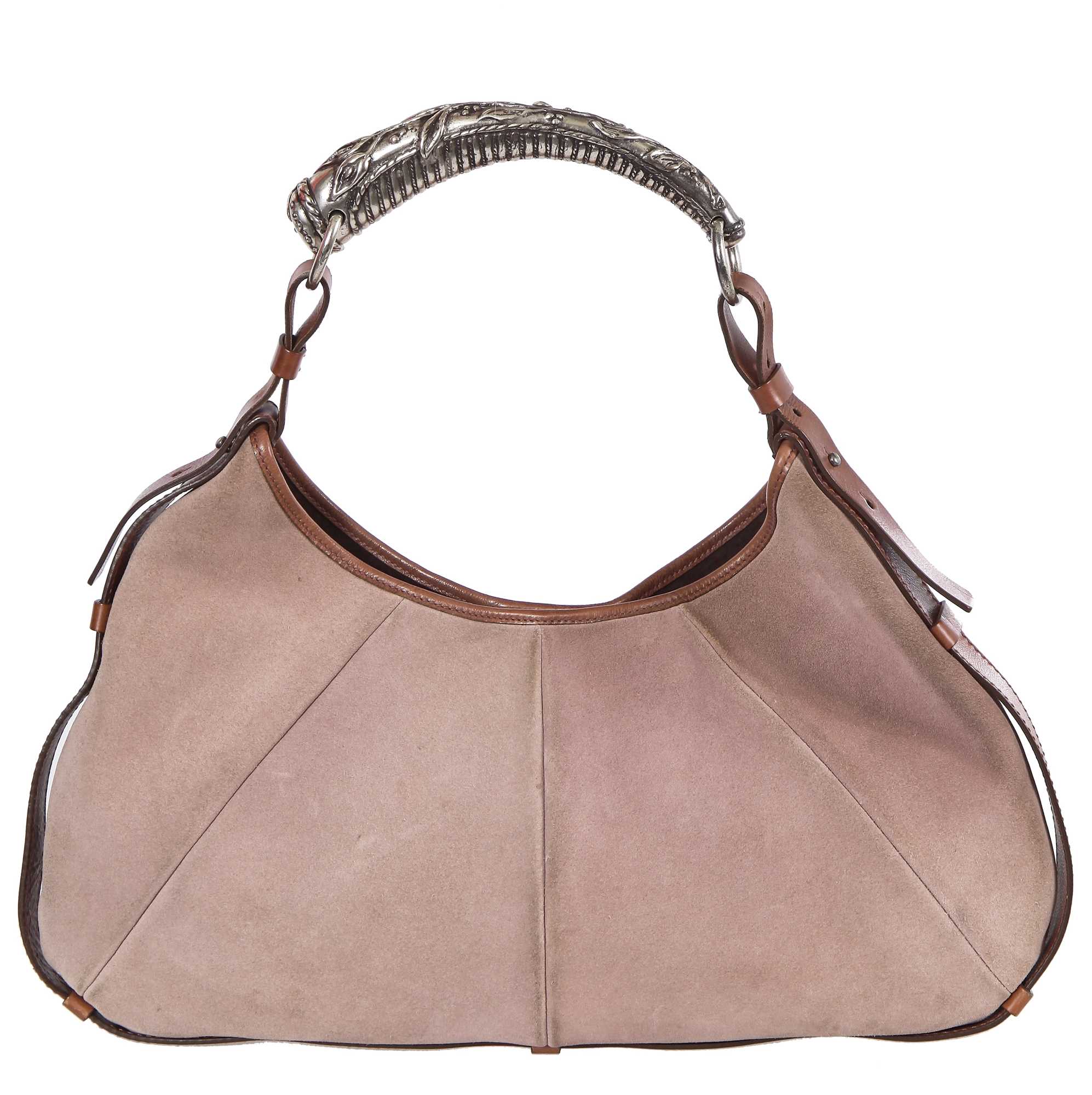 Lot 254 - An Yves Saint Laurent by Tom Ford suede Mombasa bag, circa 2002