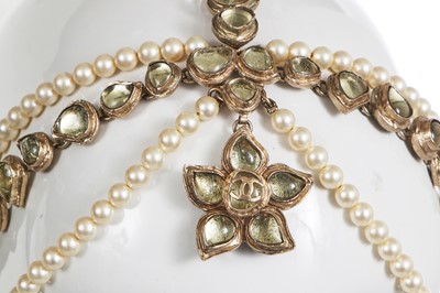 Lot 20 - A Chanel faux pearl and diamond Matha Patti headpiece, 'Paris-Bombay' collection, Métiers d'Art, Pre-Fall 2012