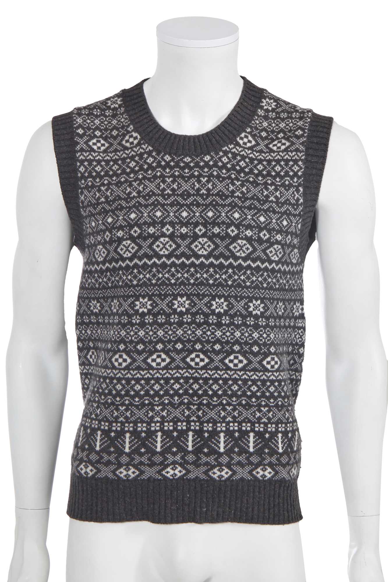 Lot 4 - A Chanel by Karl Lagerfeld grey and white cashmere Fair Isle sweater, 'Paris-Rome' collection, Métiers d'Art, Pre-Fall 2016