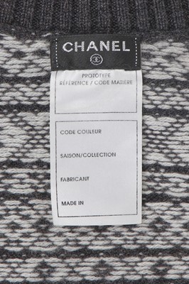 Lot 4 - A Chanel by Karl Lagerfeld grey and white cashmere Fair Isle sweater, 'Paris-Rome' collection, Métiers d'Art, Pre-Fall 2016