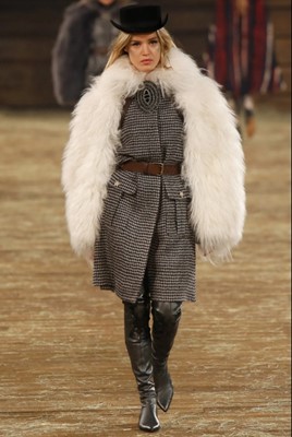 Lot 194 - A pair of Chanel by Karl Lagerfeld gunmetal leather thigh-high boots, 'Paris-Dallas' collection, Métiers d'Art, Pre-Fall 2014