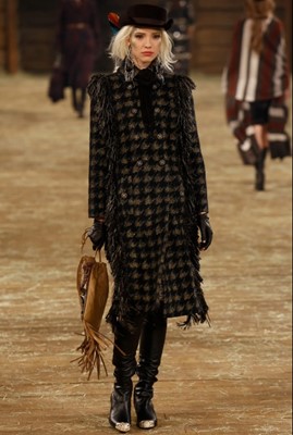 Lot 195 - A pair of Chanel by Karl Lagerfeld black leather boots, 'Paris-Dallas' collection, Métiers d'Art, Pre-Fall 2014