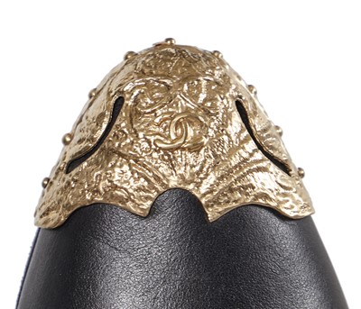 Lot 195 - A pair of Chanel by Karl Lagerfeld black leather boots, 'Paris-Dallas' collection, Métiers d'Art, Pre-Fall 2014