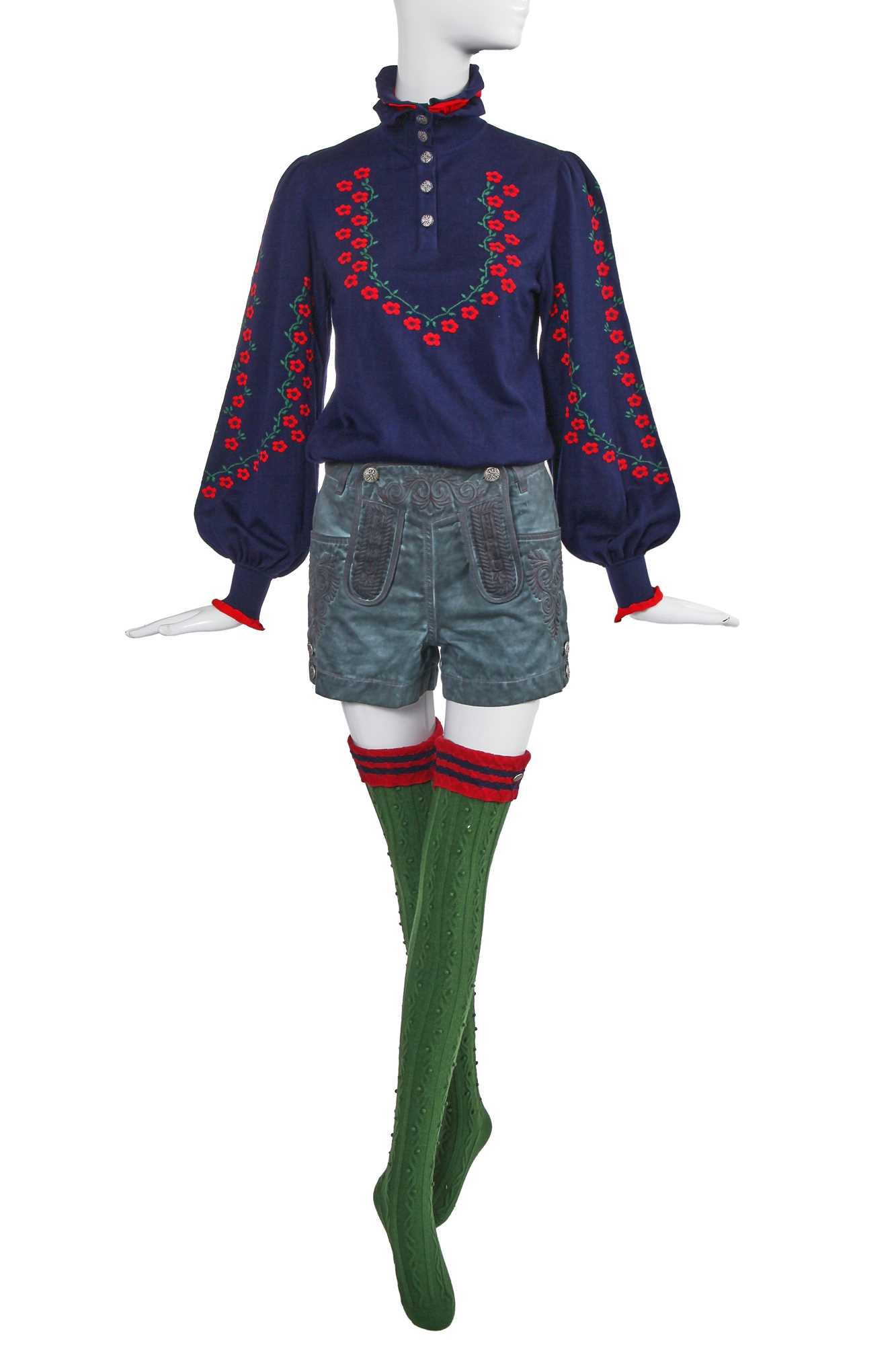 Lot 14 - A Chanel by Karl Lagerfeld lederhosen-inspired ensemble, 'Paris-Salzburg' collection, Métiers d'Art, Pre-Fall 2015