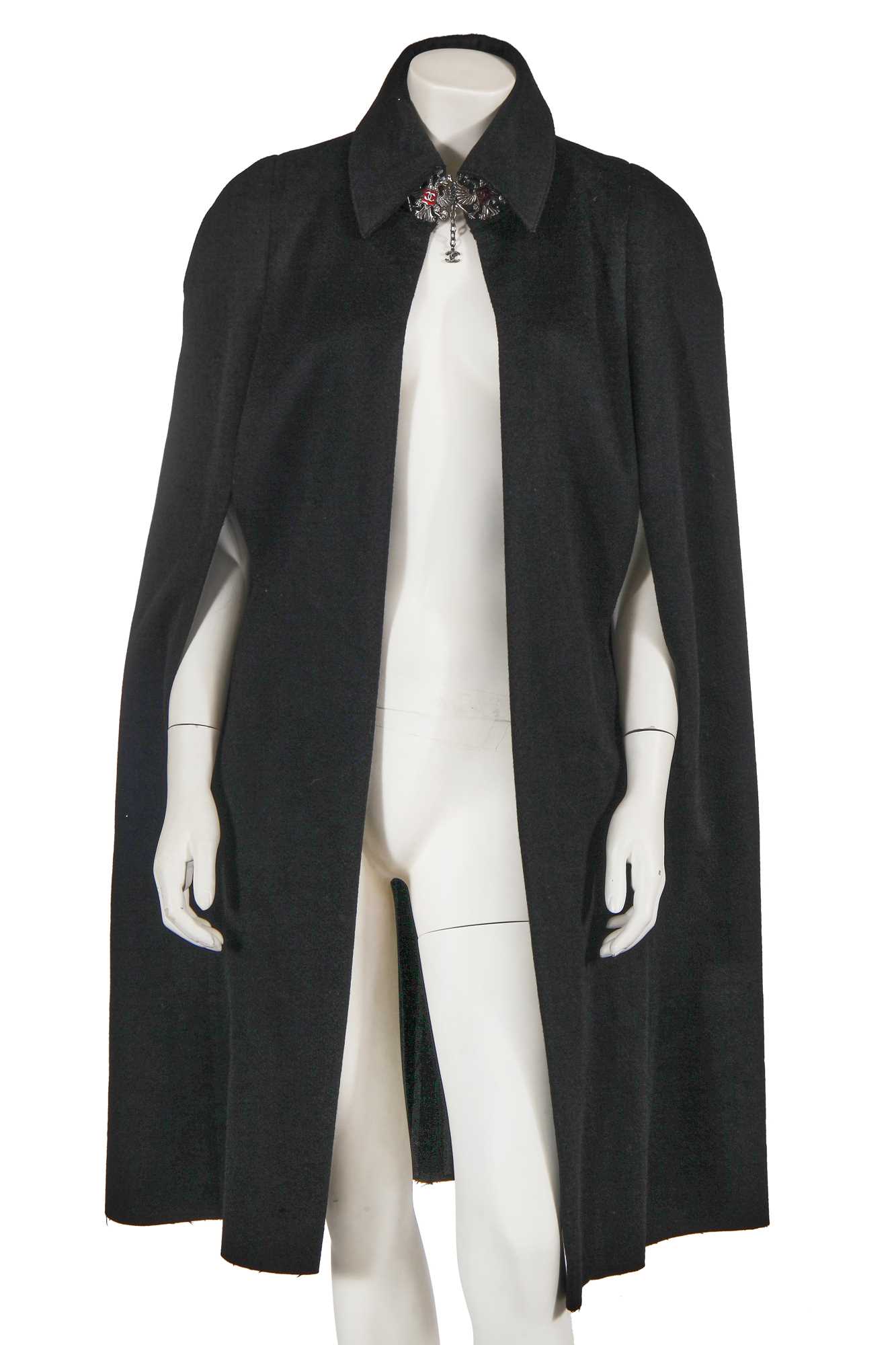 Lot 196 - A Chanel by Karl Lagerfeld black brushed cashmere cloak, 'Paris-Moscow' collection, Métiers d'Art, Pre-Fall 2009