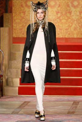 Lot 196 - A Chanel by Karl Lagerfeld black brushed cashmere cloak, 'Paris-Moscow' collection, Métiers d'Art, Pre-Fall 2009