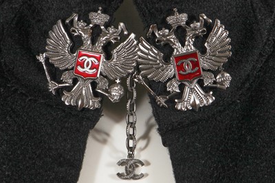 Lot 196 - A Chanel by Karl Lagerfeld black brushed cashmere cloak, 'Paris-Moscow' collection, Métiers d'Art, Pre-Fall 2009