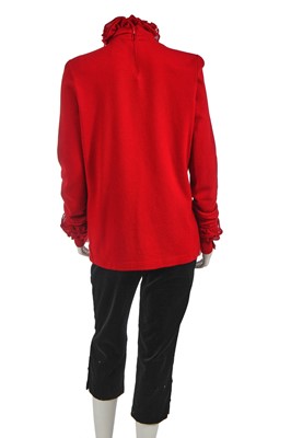 Lot 193 - A Chanel by Karl Lagerfeld red wool jersey sweater, 'Paris-Salzburg' collection, Métiers d'Art, Pre-Fall 2015