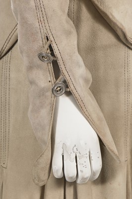 Lot 688 - A Bill Gibb taupe suede suit, circa 1972