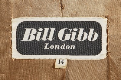 Lot 688 - A Bill Gibb taupe suede suit, circa 1972