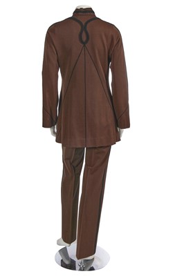 Lot 642 - A Thea Porter brown wool suit, early 1970s