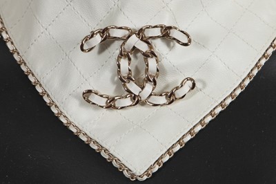 Lot 186 - A Chanel by Karl Lagerfeld white lambskin bandana/neckerchief, 'Chalet Gardenia' collection, Autumn-Winter 2019-2020