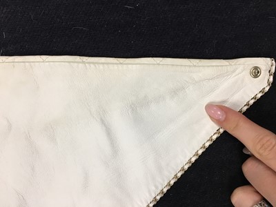 Lot 186 - A Chanel by Karl Lagerfeld white lambskin bandana/neckerchief, 'Chalet Gardenia' collection, Autumn-Winter 2019-2020