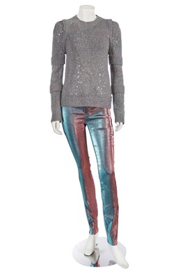 Lot 192 - A Chanel by Karl Lagerfeld sequined rainbow-grey sweater, 'Space' collection, Autumn-Winter 2017-18