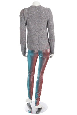 Lot 192 - A Chanel by Karl Lagerfeld sequined rainbow-grey sweater, 'Space' collection, Autumn-Winter 2017-18