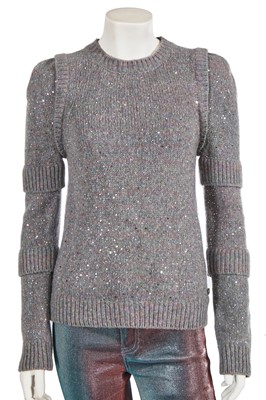 Lot 192 - A Chanel by Karl Lagerfeld sequined rainbow-grey sweater, 'Space' collection, Autumn-Winter 2017-18