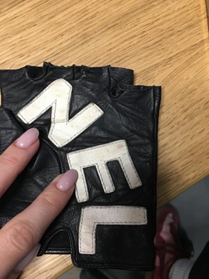 Lot 188 - A pair of Chanel by Karl Lagerfeld black and white lambskin glovelettes, 'Chanel by the Sea' collection, Spring-Summer 2019